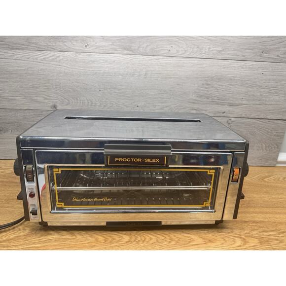 Vintage 1970s Proctor-Silex Chrome Toaster Oven 0504NA Compact USA Tested - Picture 1 of 16